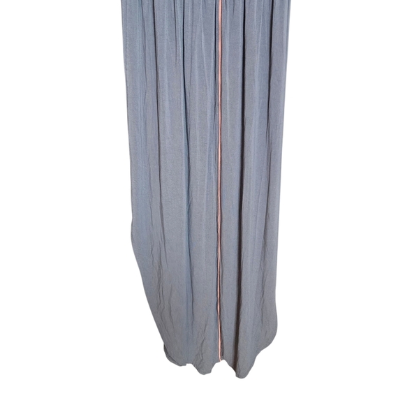 Lilla P Racing Stripe Maxi Tank Dress in Dolphin Gray Elastic Waist size Medium - Picture 7 of 11